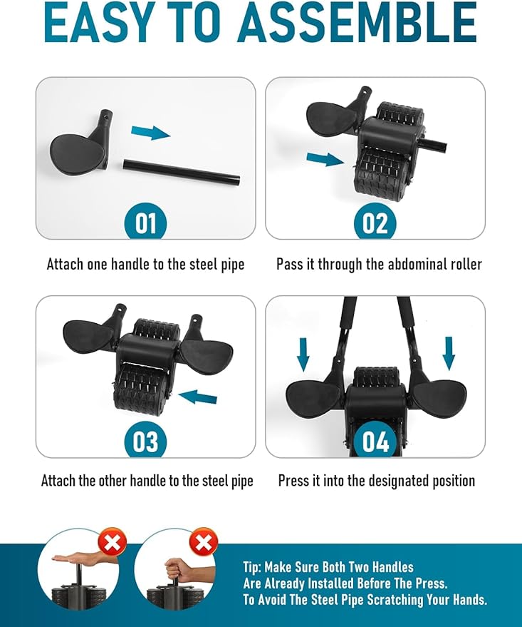 2026 New Ab Roller Wheel with Timer & Knee Mat,Automatic Rebound Abdominal Wheel with Elbow Support Ab Workout Equipment for Strengthening Core Muscles Abs Exercise Roller for Women Men