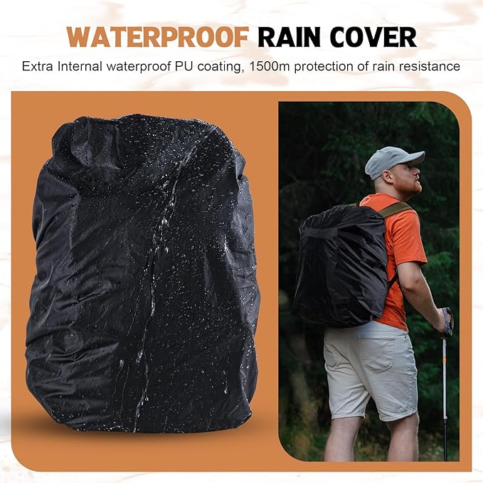 Goture Fishing Backpack with 4 Tackle Boxes, 78L 600D Water-Resistant Tackle Backpack with Cooler,Rod Holders, 8 Lure Pockets, Rain Cover, Large Fishing Bag Storage Gear Tackle Bag for Camping Hiking