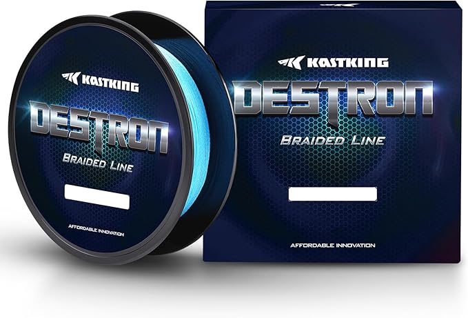 KastKing Destron Braided Fishing Line, Highly Abrasion Resistant, Improved Knot Strength, Ultra-Thin Diameter Superline, Zero Stretch & Memory, CFT “Color Fast Technology”, 75% Thinner Than Mono