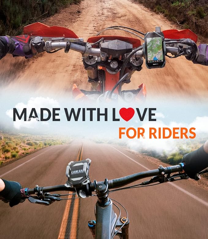 Bike & Motorcycle Phone Mount - For iPhone 16 (15, Xr, SE, Plus/Max), Samsung Galaxy S22 or any Cell Phone - Universal Handlebar Holder for ATV, Bicycle or Motorbike. +100 to Safeness & Comfort