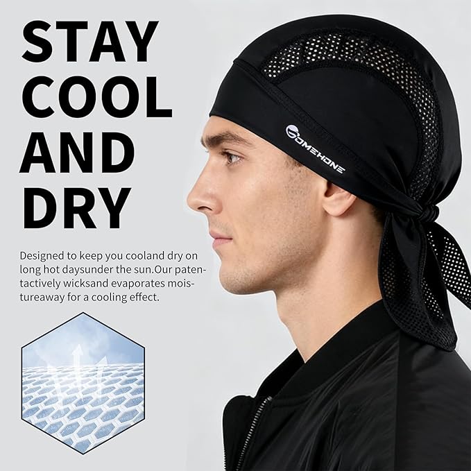 Men's Breathable Cycling Bandanas Outdoor Sweat-Wicking Cycling Caps Motorcycle Helmet Liners