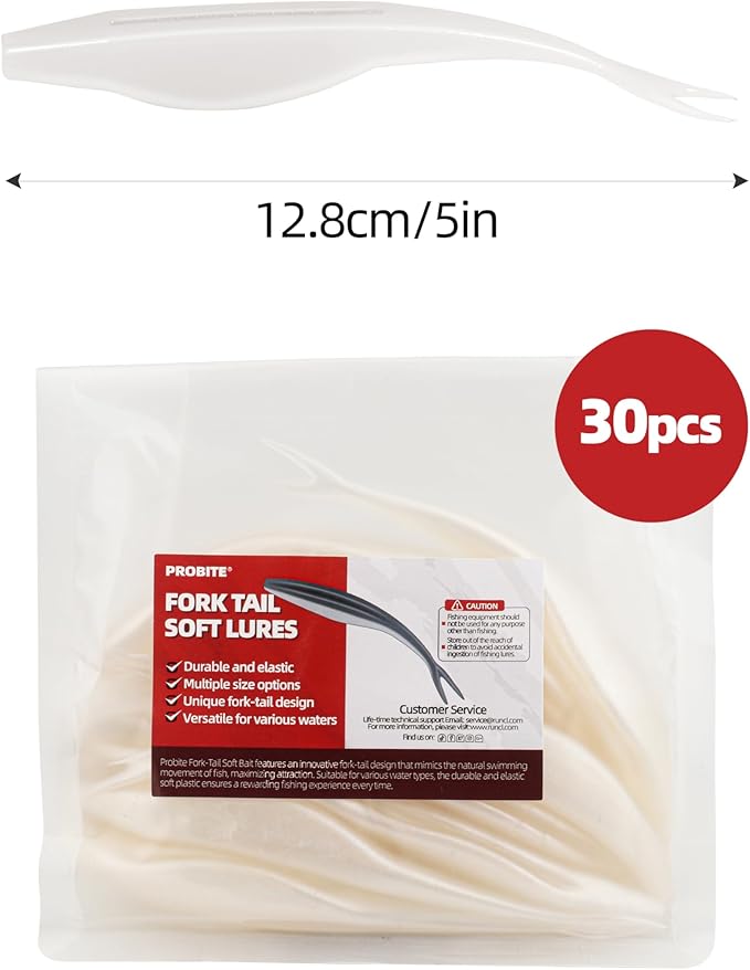 Forked Tail Soft Baits- Realistic Jerk Bait & Fluke Action Soft Lures for Bass, Trout & Crappie - Versatile Freshwater & Saltwater Fishing Bait (2.75"-5")