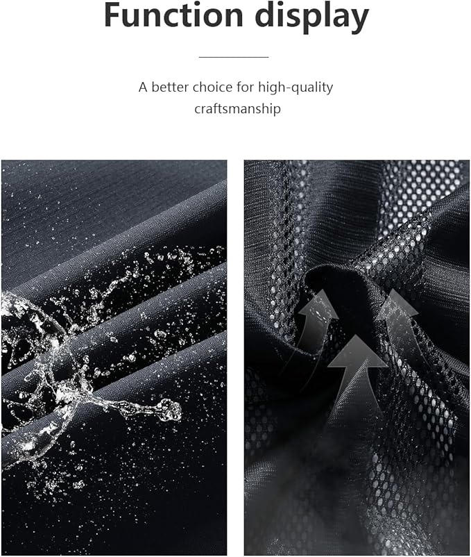 Outdoor Men's Waterproof Raincoat Windbreaker Lightweight Rain Jacket with Detachable Hood