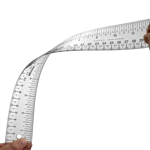12 Inch Easy Read Ruler, Clear Flexible, Bendable, Shatterproof, Ruler (12 Pack)