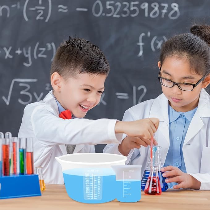 Silicone Measuring Cups Tool Kit, Non-Stick Large Bowls for Epoxy Resin, Reusable 600&100ml Mixing Cup With Stir Sticks, Pipettes, Supplies, Molds, Jewelry Making