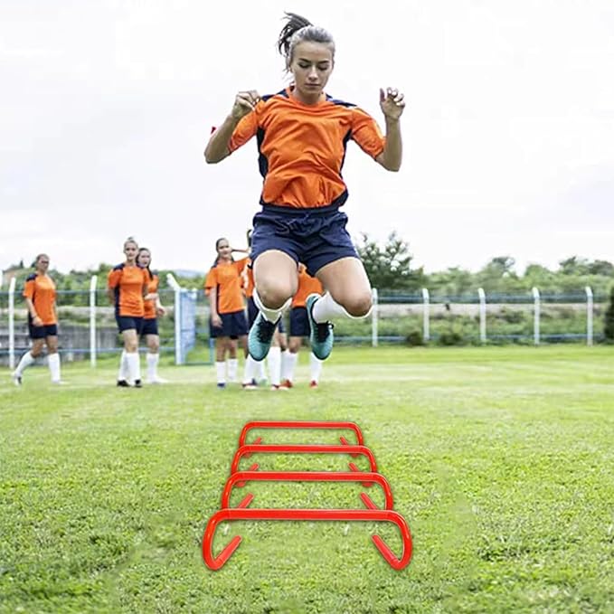 Professional Agility Ladder Speed Training Equipment Set-20ft Agility Ladder,12 Soccer Cones, 4 Agility Hurdles, Running Parachute, Suitable for Soccer Football Basketball Training