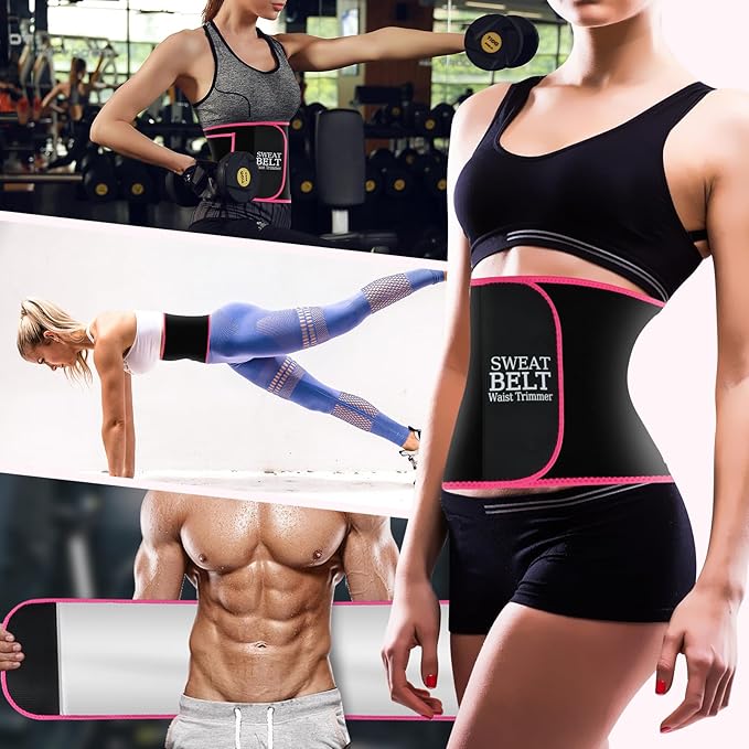 MORECOO Waist Trainer for Women/Men, Waist Sweat Band, Stomach Wrap, Belly Band Sweat Belt, Body Shaper Belt