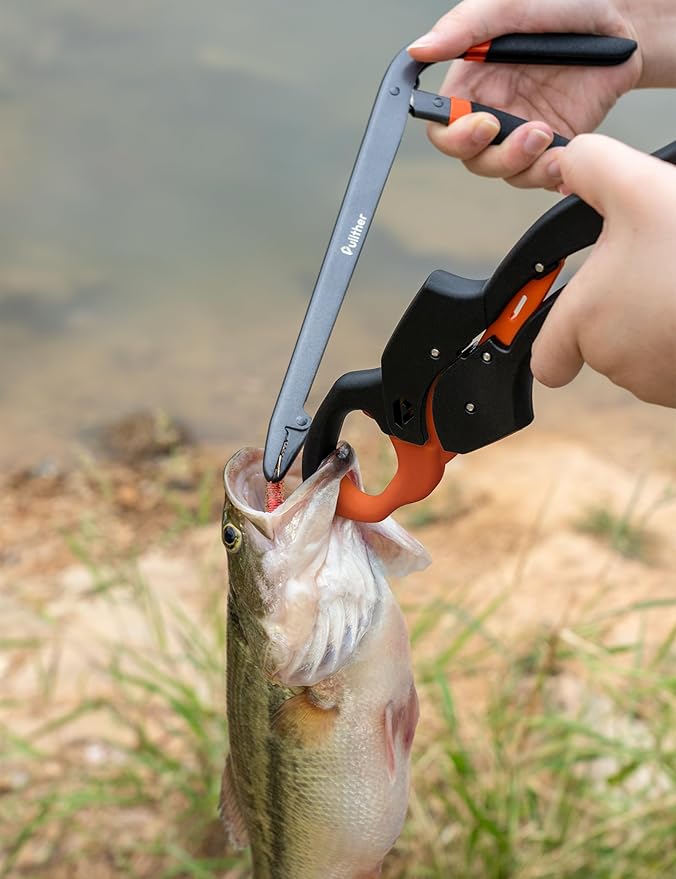 Fish Gripper 9.2",Fish Grabber Tool with Lanyard,Fish Holder for Saltwater