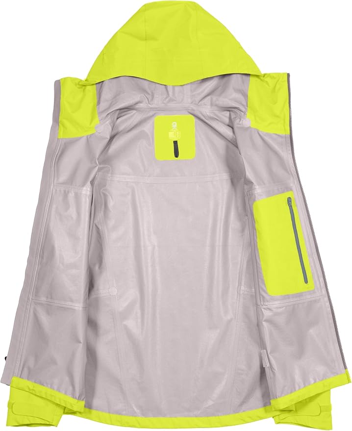 Little Donkey Andy Men's High-performance 3L Hard Shell Waterproof Rain Jacket Breathable Rain Gear for Hiking,Travelling