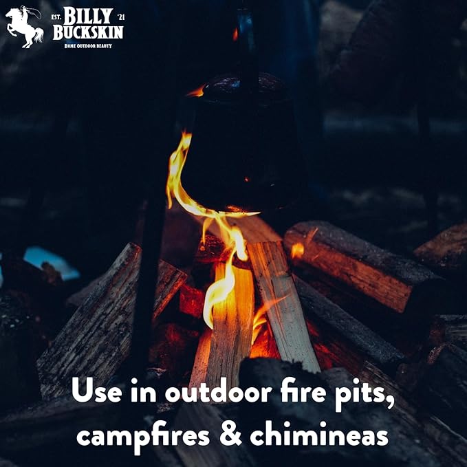 18 LB. Juniper Firewood & Fatwood Firestarter by Billy Buckskin Co., Aromatic & Seasoned Wood Logs, Fire Wood Logs Perfect Firestarter for Fire Pit, Fireplace, Campfires, Bonfire, Outdoor BBQ Grilling