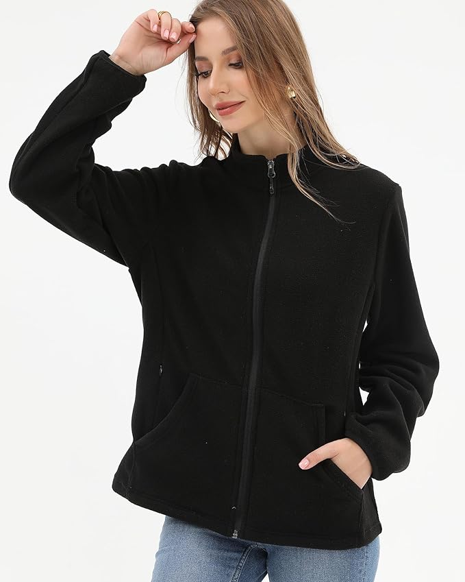 Argstar Women's Fleece Jacket with 6 Pockets (XS-2XL)