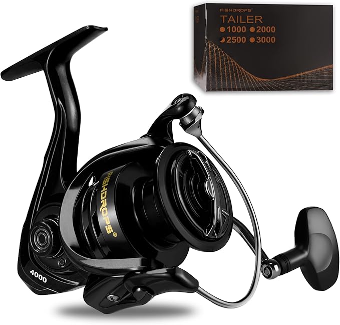 Fishing Reels Spinning Reel Left/Right Interchangeable Aluminium Handle, 7.5 oz Ultralight Spinning Reels, 5.5:1 Gear Ratio Deep/Shallow Aluminum Spool for Freshwater and Saltwater