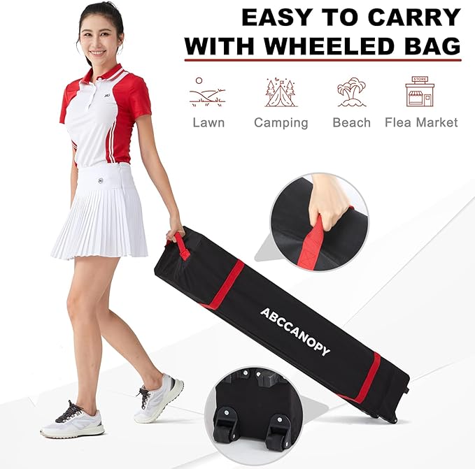 ABCCANOPY Pop Up Canopy with Sidewall,10x10 Outdoor Canopy Tent with Storage Sidewall for Commercial Events with 4 Weights (Royal Blue)