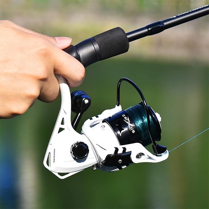 KastKing Crixus Fishing Rod and Reel Combo, High Performance Spinning & Baitcaster Combo, IM6 Graphite 2Pc Blanks, Zirconium Oxide Rings, SuperPolymer Handle, Lightweight Reel with Aluminum Spool