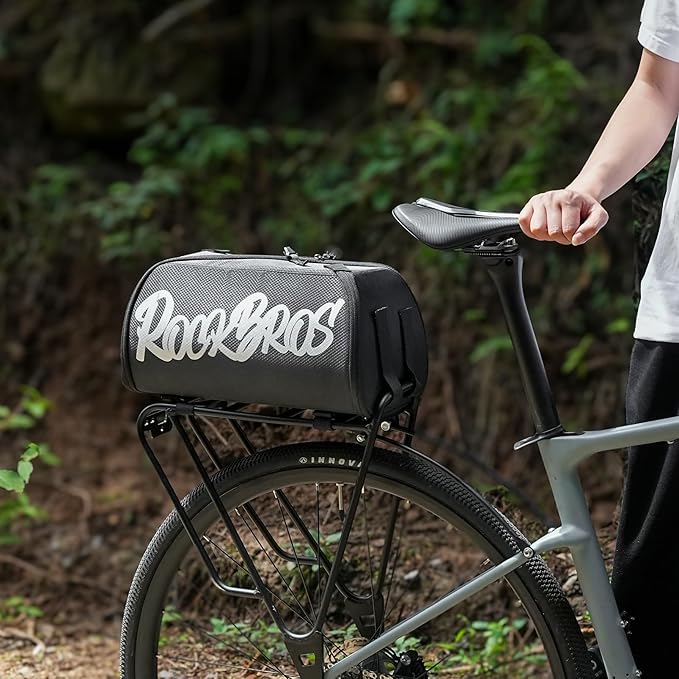 ROCKBROS Bike Bags for Bicycle Rear rack - 12L/15L Bike Ebike Trunk Pannier Saddle Bag with Shoulder Strap for Commuter Travel Outdoor Accessories Gear