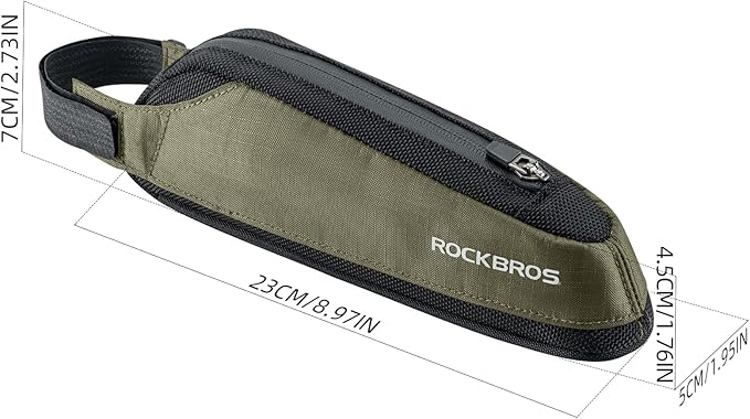 ROCKBROS Bike Top Tube Bag Bike Frame Bag Bike Triangle Bag Small Aerodynamic Bag for Triathlon and Gravel Bikes