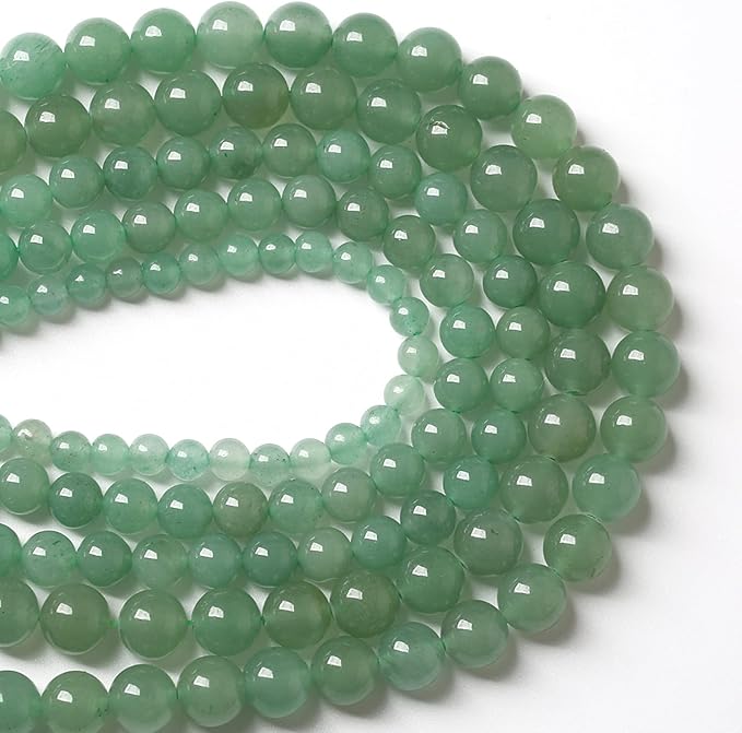 160PCS 4MM Natural Stone Green Aventurine Gemstone Loose Beads for Jewelry Making DIY Bracelet