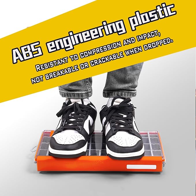 Deluxe Fishing Tackle Box, Waterproof 3600 and 3700 Tackle Trays, Organizer with Removable Dividers, Sealed Lure Box and Terminal Tackle Storage (2, 3600 Yellow)