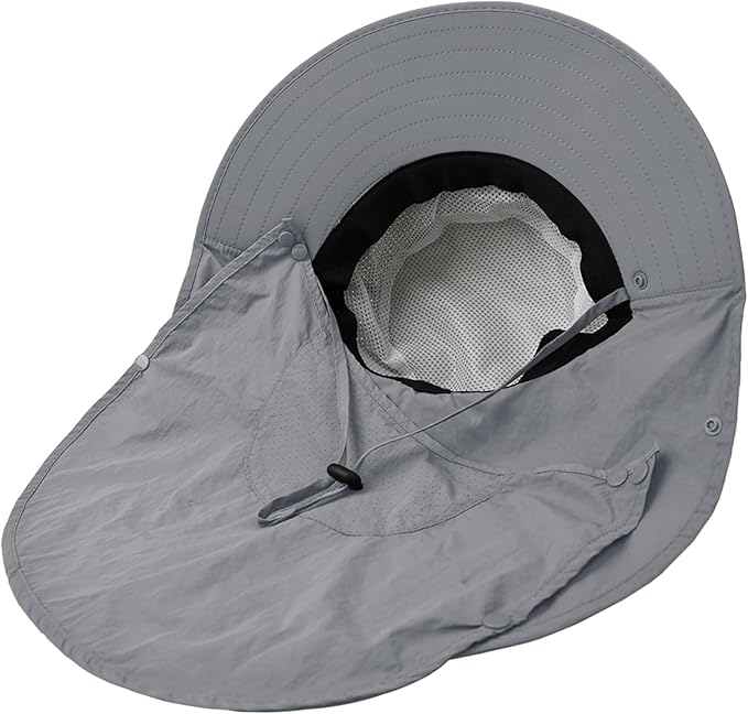 Sun Hat for Men Women with Neck Flap,UPF 50+ UV Protective Hiking Fishing Hats,Wide Brim Sun Hat for Women&Men