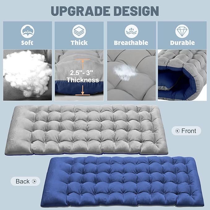 Slsy Oversized XXL Folding Camping Cot for Adults with Pad, Padded Portable Sleeping Cots, Camp Bed with Carry Bag for Outdoor Travel, Beach, Hiking