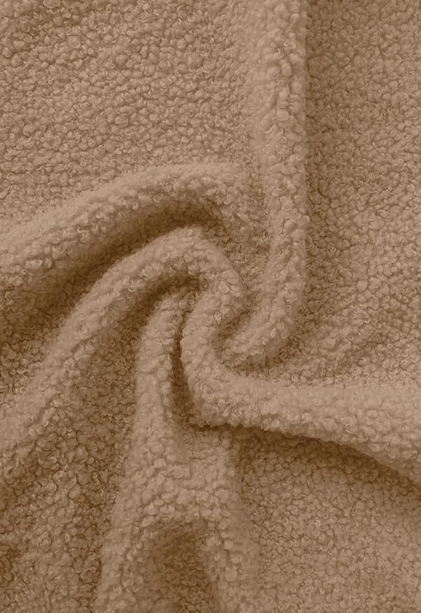 MIROL Women's Fall Trendy Fleece Jacket Faux Sherpa Fuzzy Casual Long Sleeve Zip Up Loose Fit Bomber Winter Coat