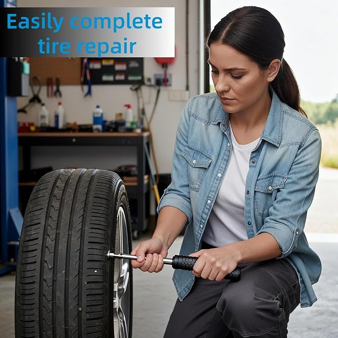 Tire Repair Kit - Permanent Tire Puncture Repair for Car, SUV & Truck, 2 Sizes Professional Radial Tire Plugs Kit, No Need to Take Tire Off, Emergency Flat Tire Fix for On The Road (80pcs)