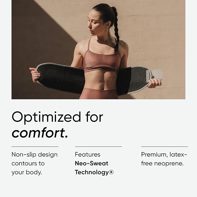 Sports Research Sweet Sweat Waist Trimmer (Core Series) - Premium Sweat Enhancing Fitness Band for Women & Men