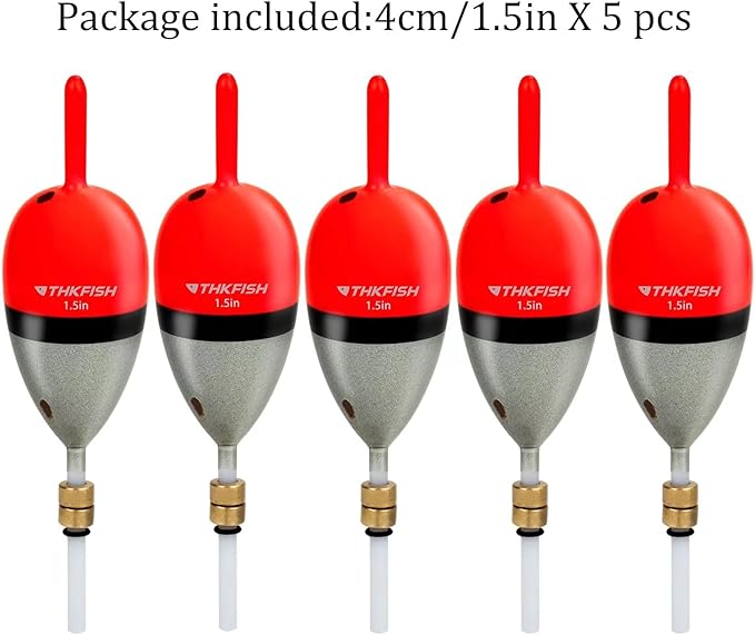 THKFISH Fishing Bobber Slip Bobber Fishing Floats for Crappie Balsa Bobbers for Panfish,Walleye,Salmon Floatage