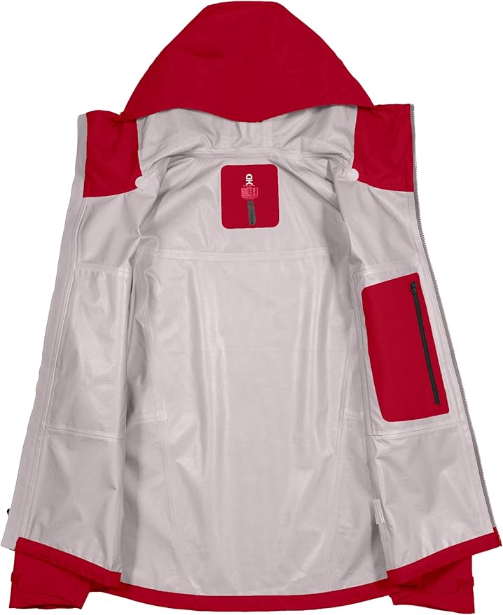 Little Donkey Andy Men's High-performance 3L Hard Shell Waterproof Rain Jacket Breathable Rain Gear for Hiking,Travelling