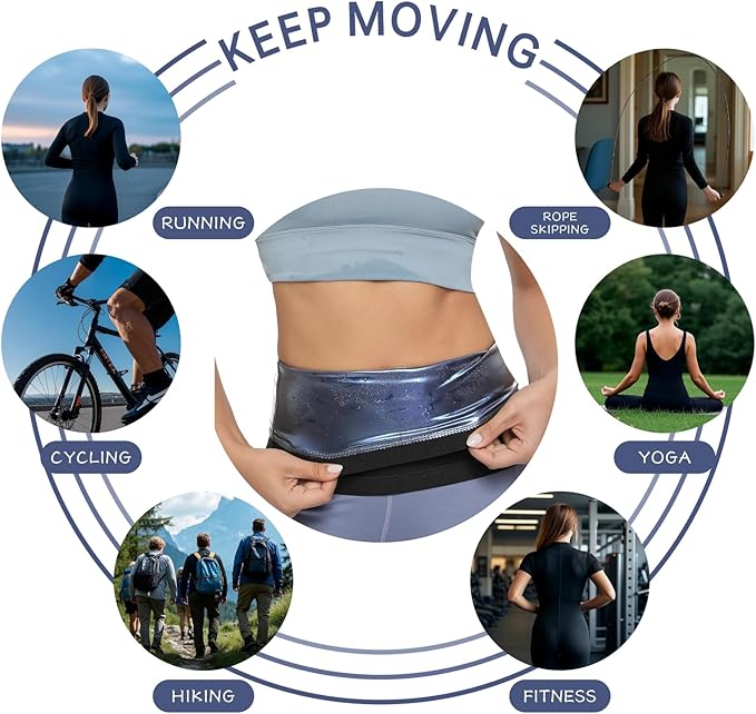 Sauna Suit Waist Trainer for Women,Sweat Waist Trimmer Belt Heat Trapping Weight Loss Shapewear for Women Belly Fat