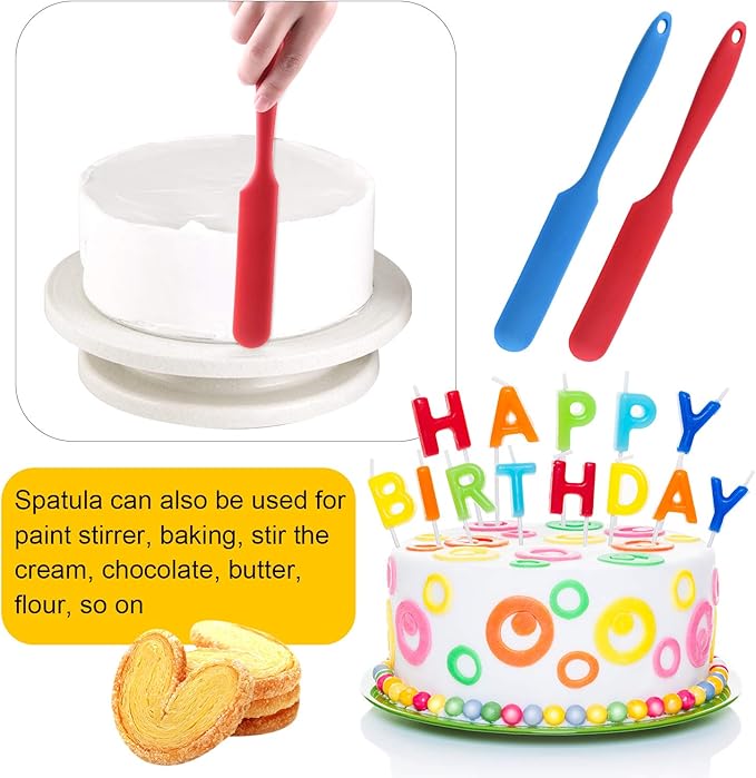 FEPITO Silicone Stir Sticks Kit Includes 9 Pcs Silicone Stir Sticks 4 Pcs Silicone Epoxy Brushes 2 Pcs Silicone Spatula for Mixing Resin, Paint, Epoxy, DIY Crafts