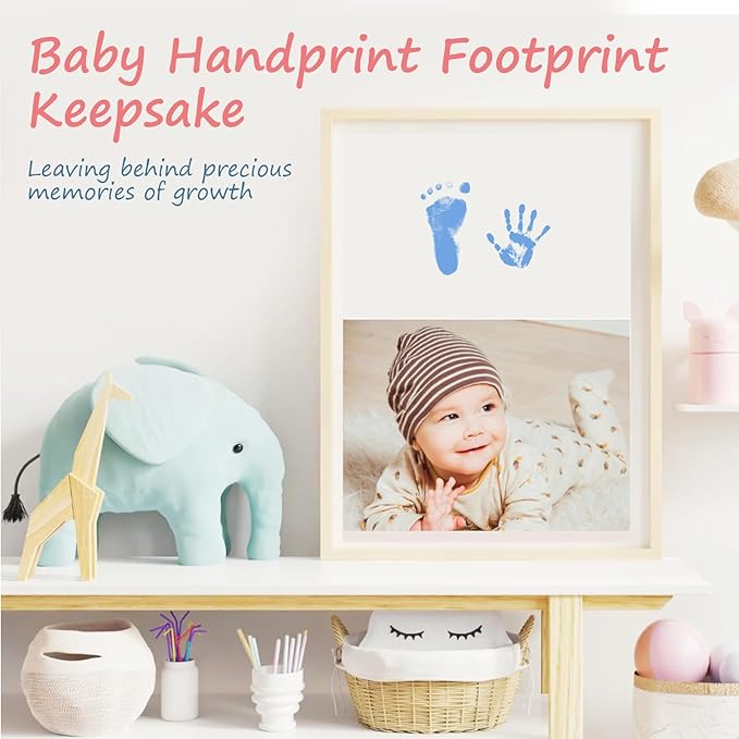 Inkless Baby Hand and Footprint Kit,Clean Touch Ink Pad for Baby Footprint Kit,No Mess Dog Paw Print Kit,DIY Footprint Ink for Baby Keepsake Gifts for Boys and Girls