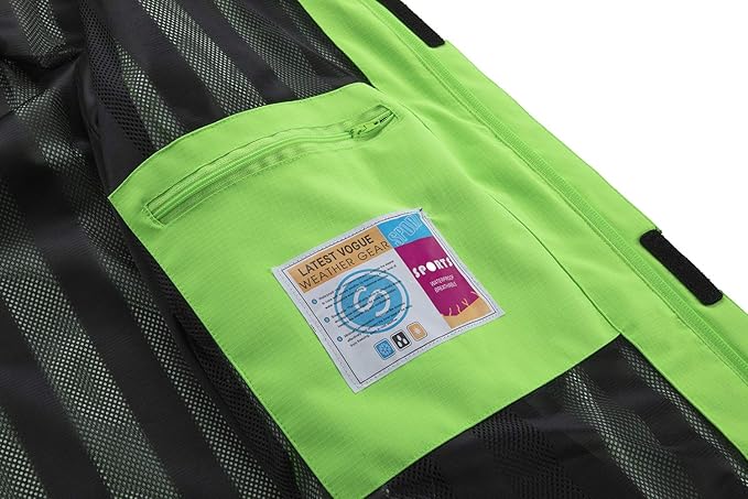 OTU Men's Lightweight Waterproof Hooded Rain Jacket Outdoor Raincoat Shell Jacket for Hiking Travel