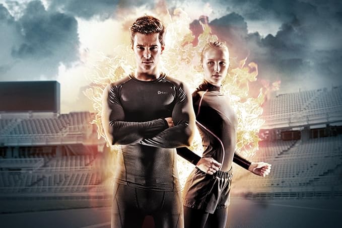 TSLA Men's Thermal Long Sleeve Compression Shirts, Athletic Base Layer Top, Winter Gear Running T-Shirt