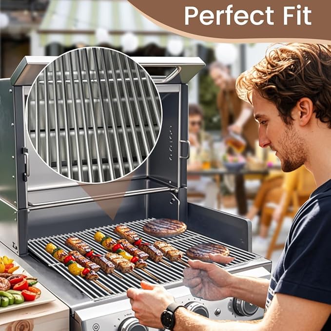 SF312C (3-Pack) 18 3/4" Stainless Steel Grates Replacement for BBQ Pro BQ05041-28, BQ51009 and Charbroil 463210310, 463210511, 463211511, 463211512, 463211513, 463211514