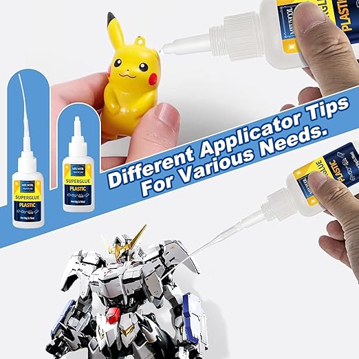 Super Glue for Plastic 100g, Heavy Duty Plastic Glue Model Kit for Legos and Miniature, Strongest Plastic Adhesive Bonder for PLA, 3D Print, Car, ABS, PVC, Acrylic, Craft, Best Plastic Glue