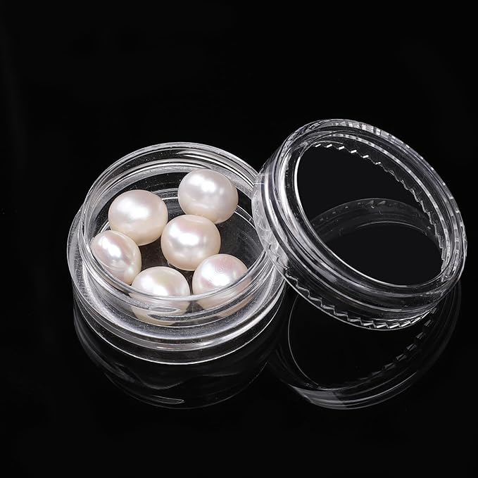 Natural Half Drilled Pearl Beads White 8-8.5mm 6pcs AAA Freshwater Cultured Loose Gemstone Beads for DIY Stud Earring Jewelry Making