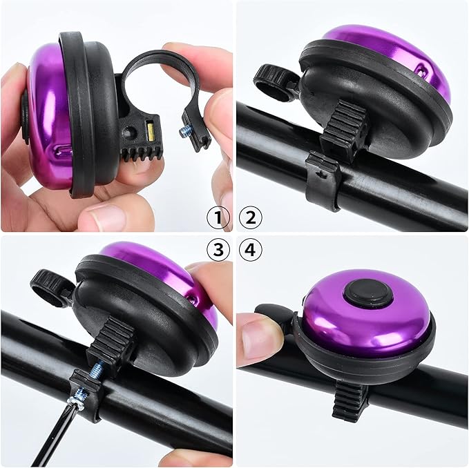 Classic Bike Bell, Aluminum Bicycle Bell, Loud Crisp Clear Sound Bicycle Bike Bell for Adults Kids