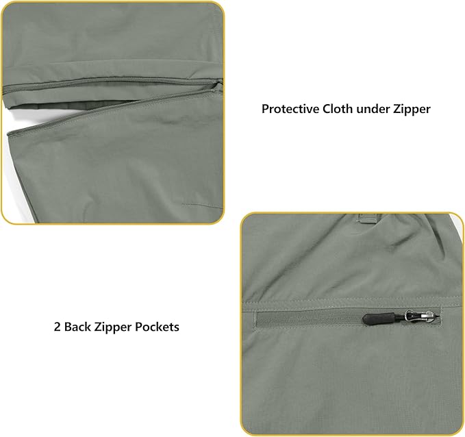 Little Donkey Andy Men's Stretch Convertible Pants, Zip-Off Quick-Dry Hiking Pants, UV Protection, Lightweight