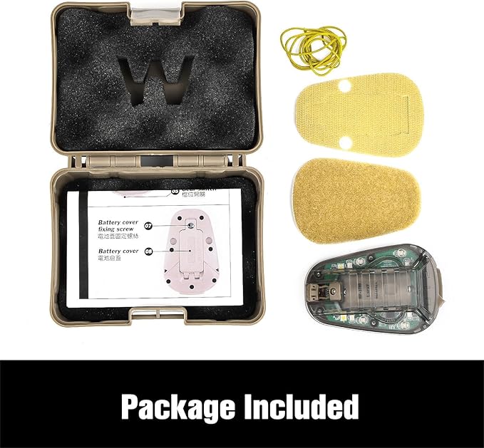 Tactical Helmet IR Strobe Light,Identification Light with Optional 4 Modes, Survival Signal for Outdoor Sports (Brown Base-Green)