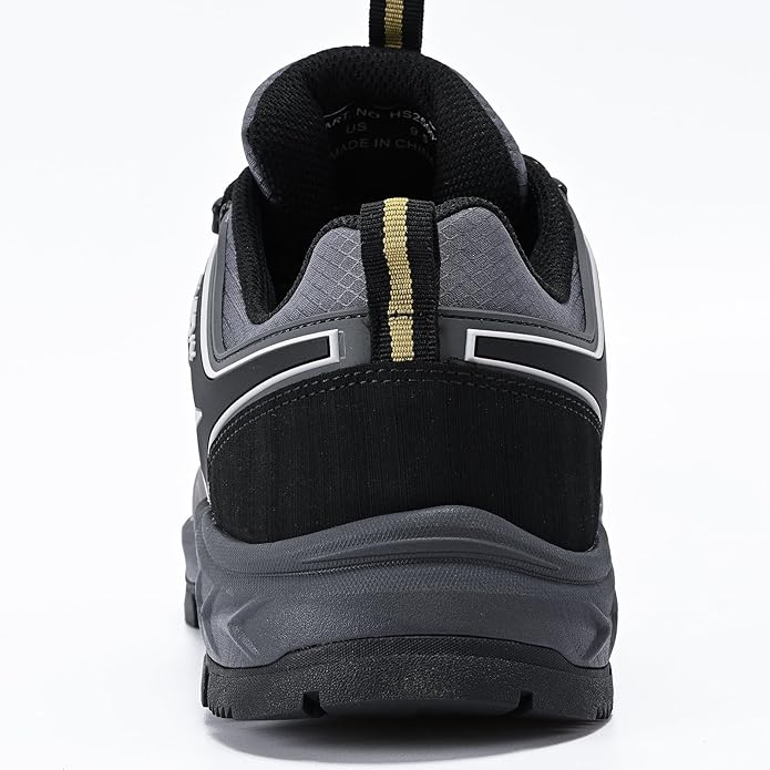 Queday Mens Waterproof Hiking Shoes Lightweight Outdoor Walking Shoes Breathable Hike Trekking Trails Camping Climbing