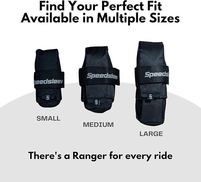 SpeedSleev Ranger 2.0 Small Bike Saddle Bag β Waterproof Under Seat Pack for MTB, Gravel & Plus Tire Bikes β Lightweight, Rattle-Free Tool Storage β Fits Most Dropper Posts β Black