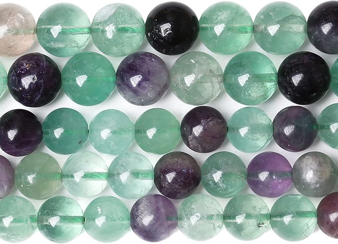 8MM 45PCS Natural Stone Green Fluorite Gemstone Beads for Jewelry Making DIY Bracelet Energy Crystal Healing Power 1 Strand