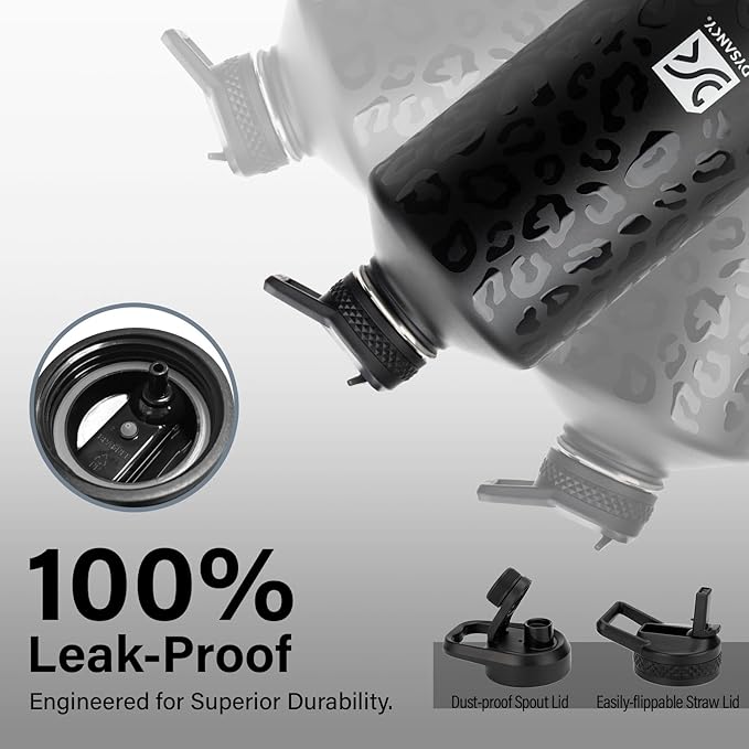 1 Gallon Water Bottle Insulated | Thickened Stainless Steel Vacuum Metal Water Jug | Portable Sports Large for Gym and Hiking with Straw, Carrier Bag, Handle Strap | BPA-Free 128 oz