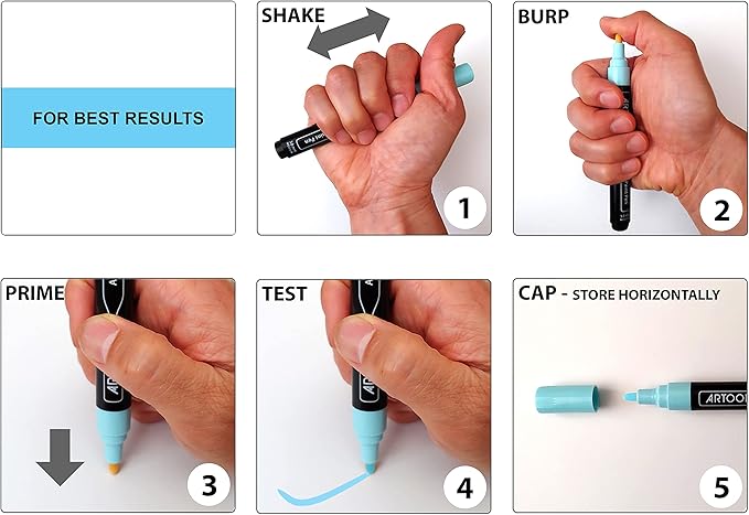 TOOLI-ART Black And White Acrylic Paint Markers Paint Pens Set For Rock Painting, Canvas, Mugs, Metal, Glass Paint, Fabric, Wood, DIY. Non Toxic, Quick Dry,Waterbas (EXTRA FINE & MEDIUM)