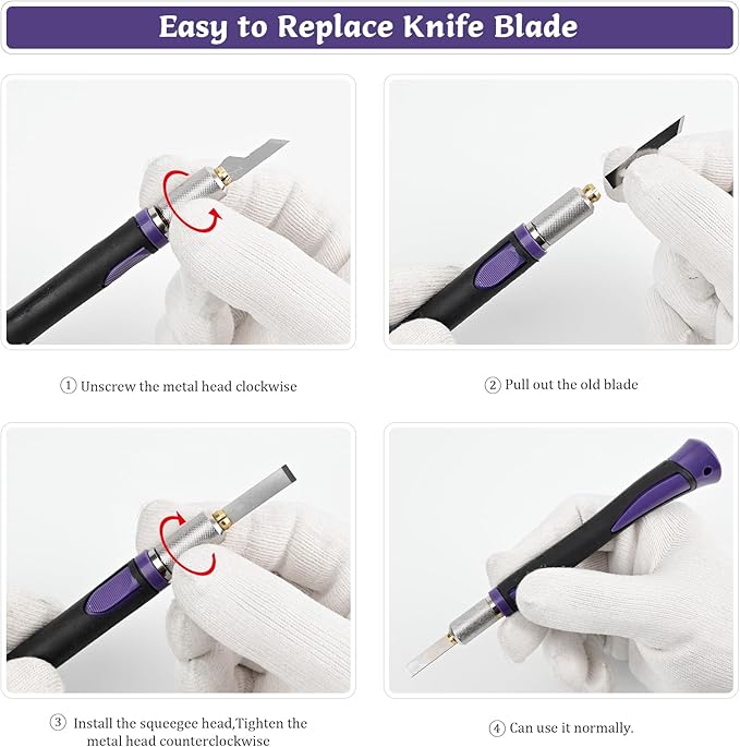 EHDIS 2PCS Exacto Knife Set Utility Craft Precision Hobby Knife Kit with 50PCS Blades for Art, Working-Stencil, Scoring, Scrapbooking, Architecture Modeling, Crafting