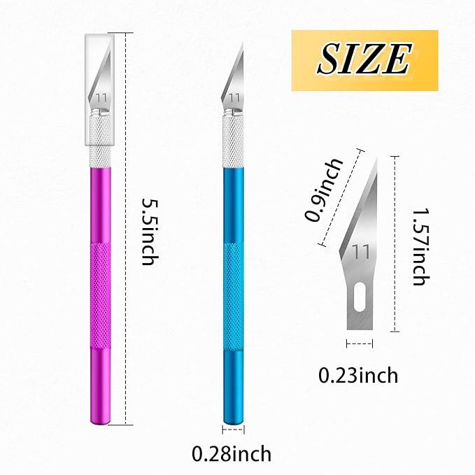 JTIEO 74 Pack Hobby Knife Exacto Knife with 4 Upgrade Sharp Hobby Knives and 70 Spare Craft Knife Blades for Art, Scrapbooking,Stencil