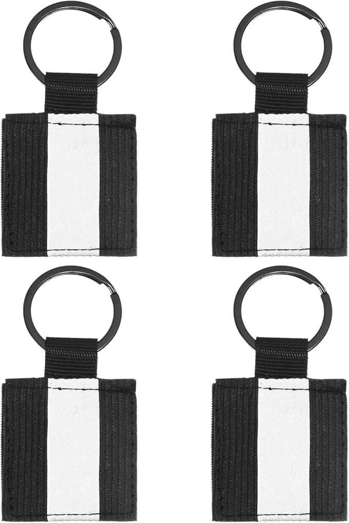 Safety Reflector Pendant, Fabric Reflective Safety Keychain Gear for Backpack & Running & Cycling