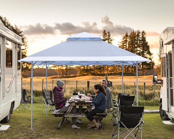 ABCCANOPY Easy Set-up 13x13 Canopy Tent 169 sq.ft Sun Shade Light Gray