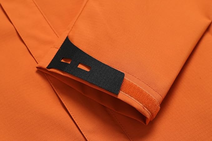 OTU Men's Lightweight Waterproof Hooded Rain Jacket Outdoor Raincoat Shell Jacket for Hiking Travel